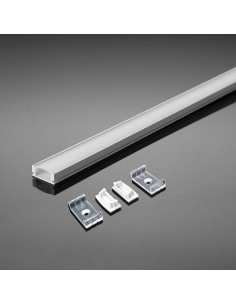 V-TAC Монтажен Kит С Дифузер За LED Лента Алуминиев Бял 2000 x 23.5 x 10mm - 3367 - Цена | LEDs4economy