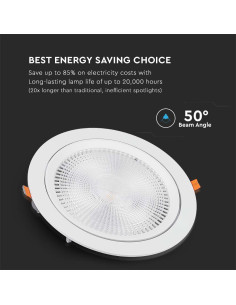 V-TAC 30W LED Луна SAMSUNG Чип 6400K - 21832 - Цена | LEDs4economy 2