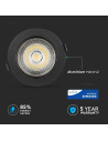 V-TAC LED Луна SAMSUNG Чип - 30W Рефлоктор COB Черна 6400К - 20059 - 4