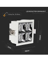 V-TAC LED Луна SAMSUNG Чип 16W Рефлектор UGR19 38° 5700K - 991 - 3