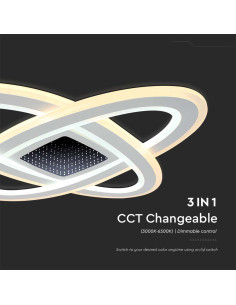 V-TAC 130W LED Осветител За Таван (50x50x5CM) CCT: 3000-6500K Димираща + Дистанционно - 15360 - Цена | LEDs4economy 2