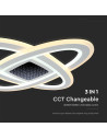 V-TAC 130W LED Осветител За Таван (50x50x5CM) CCT: 3000-6500K Димираща + Дистанционно - 15360 - 2