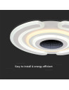 V-TAC 95W LED Осветител За Таван (52x5CM) CCT: 3000-6500K Димираща + Дистанционно - 15358 - 2