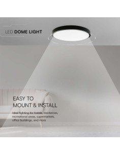 V-TAC 24W LED Плафон Кръг Черна Рамка 6500К IP44 - 76381 - Цена | LEDs4economy 2