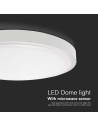 V-TAC 30W LED Плафон Кръг Микровълнов Сензор Бяла Рамка 4000К IP44 - 76651 - 5
