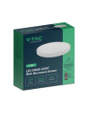 V-TAC 24W LED Плафон Кръг Микровълнов Сензор Бяла Рамка 6400К IP44 - 76641 - 8
