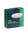 V-TAC 18W LED Плафон Кръг Микровълнов Сензор Бяла Рамка 6400К IP44 - 76611 - 3