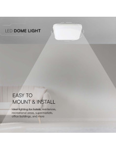 V-TAC 24W LED Плафон Квадрат Бяла Рамка 6400К IP44 - 76291 - Цена | LEDs4economy 2