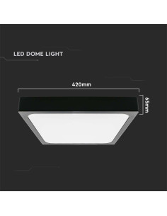 V-TAC 30W LED Плафон Квадрат Черна Рамка 6500К IP44 - Цена | LEDs4economy 2