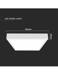 V-TAC 18W LED Плафон Квадрат Бяла Рамка 6500К IP44 - 7626 - Цена | LEDs4economy 2