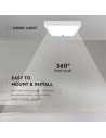 V-TAC 24W LED Плафон Квадрат Бяла Рамка 6400К IP44 - 5