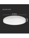 V-TAC 30W LED Плафон Кръг Микровълнов Сензор Бяла Рамка 4000К IP44 - 7665 - 2
