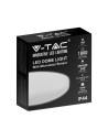 V-TAC 18W LED Плафон Кръг Микровълнов Сензор Бяла Рамка 3000К IP44 - 7659 - 7