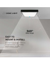 V-TAC 18W LED Плафон Квадрат Черна Рамка 4000К IP44 - 5
