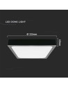 V-TAC 18W LED Плафон Квадрат Черна Рамка 4000К IP44 - 6