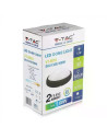 V-TAC 12W LED Овално Тяло Външен Монтаж Черно Тяло IP54 3000а Светлина - 1350 - 3