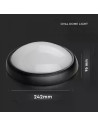 V-TAC 12W LED Овално Тяло Външен Монтаж Черно Тяло IP54 3000а Светлина - 1350 - 4