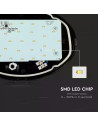 V-TAC 12W LED Овално Тяло Външен Монтаж Черно Тяло IP54 3000а Светлина - 1350 - 5