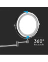 V-TAC 3 LED Огледало за Стена 4 x AA Батерии Тяло Никел - 6628 - 7