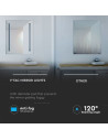 V-TAC 4W LED Огледало Правоъгълник IP44 Anti Fog 6400 + 13 W Нагревател - 40441 - 3