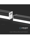 V-TAC 40W LED Линейно Тяло Черно Тяло 4000K - 4