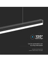 V-TAC 40W LED Линейно Тяло Черно Тяло 4000K - 6