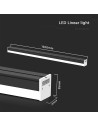 V-TAC 40W LED Линейно Тяло Черно Тяло 6500K - 10137 - 3