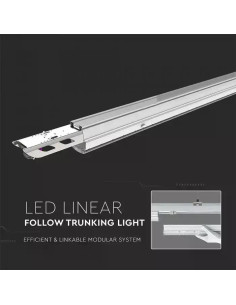 V-TAC 50W LED Линеен Осветител Подчинен Неутрално Бяла Светлина Двойно Асиметричен - 1365 - Цена | LEDs4economy 2