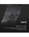 V-TAC 100W Портативен Гъвкав Соларен Панел - 2