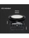 V-TAC LED Камбана SAMSUNG Чип 500W 120° Димираща Meanwell Black Body 4000K - 509 - 4