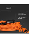 V-TAC 30М Удължител 16А Оранжев EU Стандарт IP44 - 8815 - 2