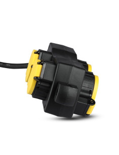 V-TAC 4 Гнезда Разклонител 3х1.5-1.4м. IP44 Черно+Жълто - Цена | LEDs4economy
