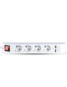 V-TAC 4 Гнезда Разклонител 2 USB 3x1.5-1.4M Бутон Бял - 8808 - 12