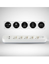 V-TAC 5 Гнезда Разклонител 2 USB 3x1.5-3M Бутон Бял - 8807 - 9