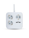 V-TAC 3 Гнезден Комбиниран Разклонител + 2USB 3X1.5 1.4M Бял Квадрат - 8799 - 4