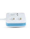 V-TAC 3 Гнезден Комбиниран Разклонител + 2USB 3X1.5 1.4M Бял Квадрат - 8799 - 7