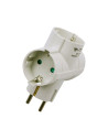 V-TAC 3 Щепсел Разклонител 10/16А 250V Странищен Бял - 8786 - 4