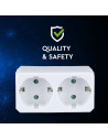 V-TAC 2 Щепсел Разклонител 10/16А 250V Бял - 8783 - 5