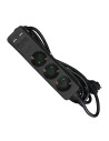 V-TAC 3 Гнезда Разклоните 2USB Кабел 5м Черен - 8777 - 2
