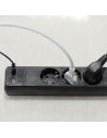 V-TAC 3 Гнезда Разклоните 2USB Кабел 5м Черен - 8777 - 6
