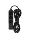 V-TAC 3 Гнезда Разклоните 2USB Кабел 5м Черен - 8777 - 8