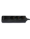 V-TAC 3 Гнезда Разклоните 2USB Кабел 5м Черен - 8777 - 11