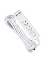 V-TAC 3 Гнезда Разклоните 2USB Кабел 5м Бял - 8775 - 4