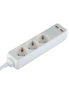 V-TAC 3 Гнезда Разклоните 2USB Кабел 1.5м Бял - 8774
