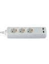 V-TAC 3 Гнезда Разклоните 2USB Кабел 1.5м Бял - 8774 - 2