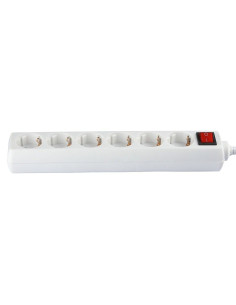 V-TAC 6 Гнезда Разклонител с Ключ Кабел 1.5м Бял - Цена | LEDs4economy