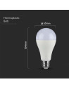 V-TAC LED Крушка SAMSUNG Чип 17W E27 A65 4000K - 23214 - 6