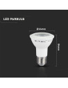 LED Крушка - SAMSUNG ЧИП 5.8W E27 PAR20 6400K - 4