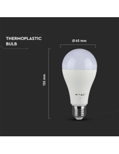 LED Крушка - SAMSUNG ЧИП 17W E27 A65 6400K Димираща - Цена | LEDs4economy 2