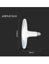 LED Крушка - SAMSUNG ЧИП 18W Акрилна UFO Пластик 3000К - 4